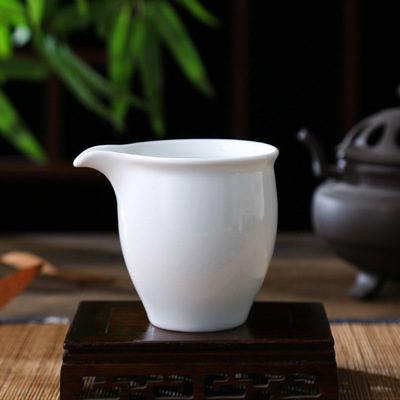 东朝青瓷陶瓷茶具盖碗公道杯 茶海茶碗均杯公杯白瓷色釉