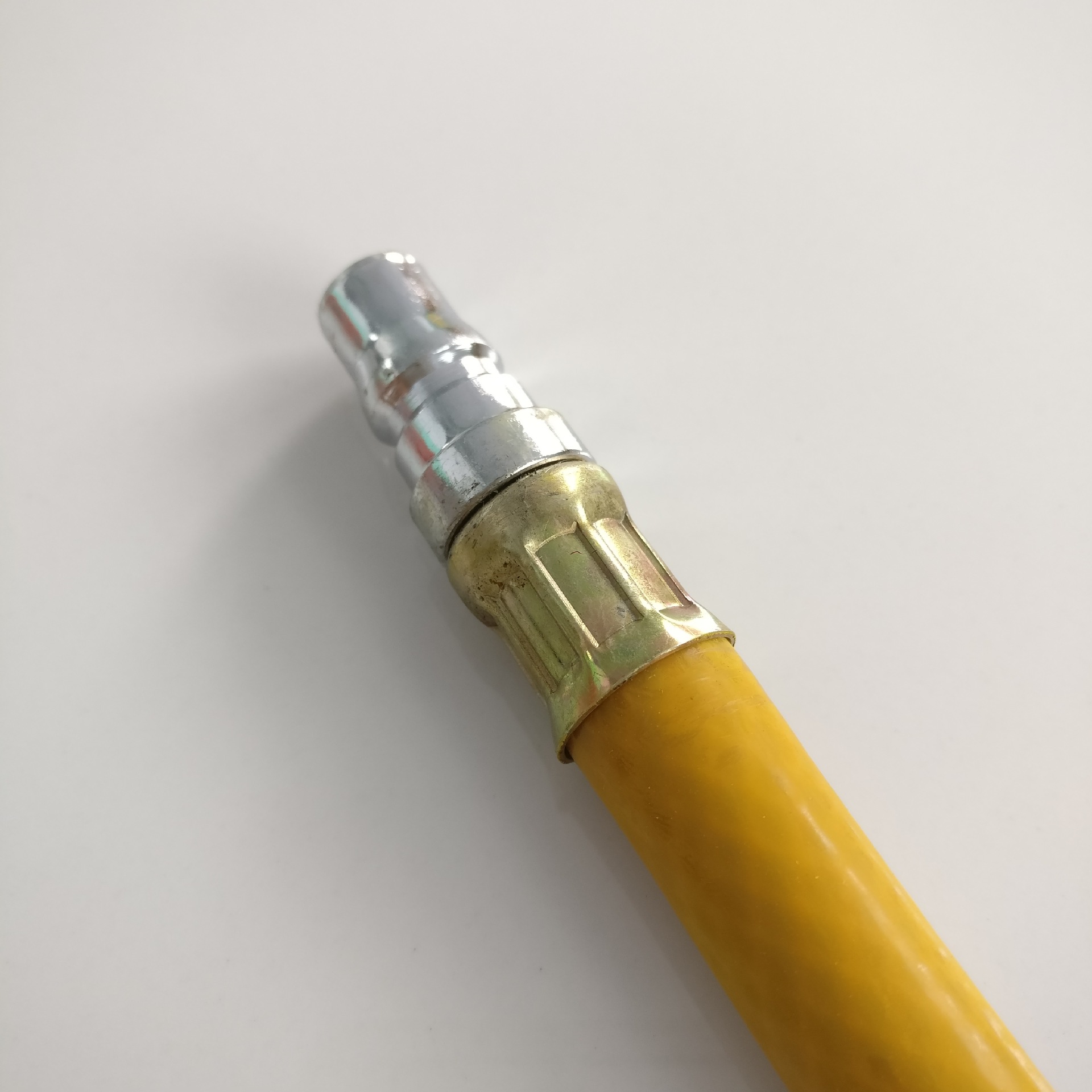 汽车多用打气嘴接头自行车轮胎两用快速充气嘴黄软管电动车充气嘴