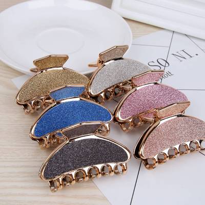 日韩简约发卡磨砂成人女士发饰大号弹簧洗澡盘发夹子抓夹