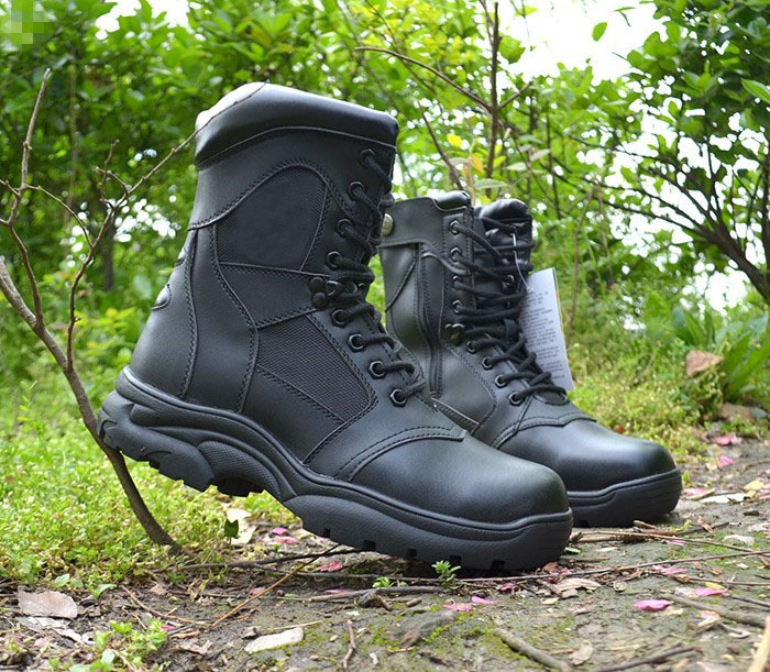 制式特训作战靴军靴男士户外靴真皮牛皮钢头钢底巡逻靴女