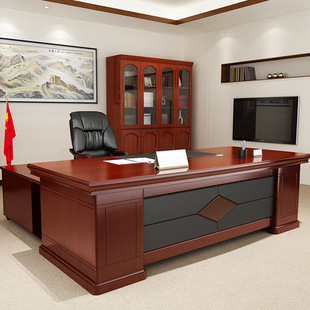 老板桌总裁桌简约现代单人经理桌大气老总大班台办公室老板办公桌