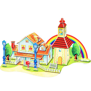 2018新款儿童玩具女孩3d立体拼图纸质拼插积木模型大号批发厂家