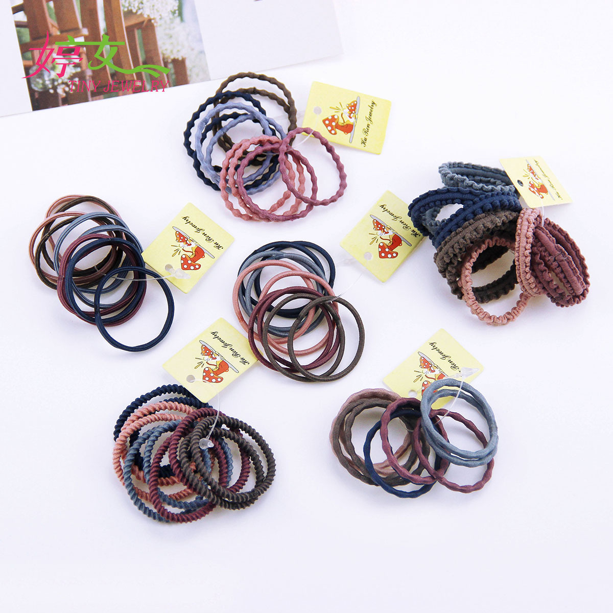 淘宝热销10条套装儿童皮筋发绳 不伤发扎头发发圈 小女孩发饰