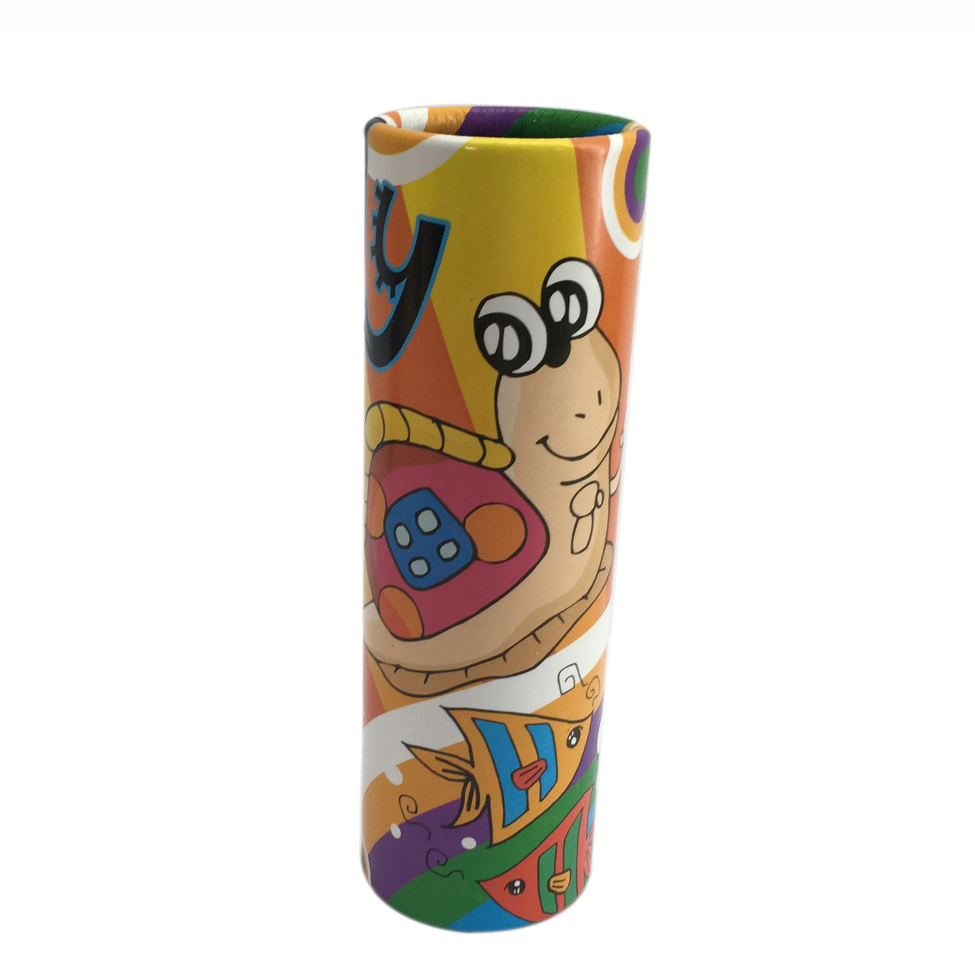 儿童益智玩具卡通可爱万花筒玩具实景卷边多棱镜纸质万花筒