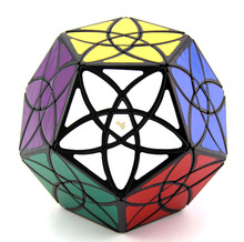 Mf8紫荆花五魔方黑色 魔方吧Rex Dodecahedron异形十二面转角魔方
