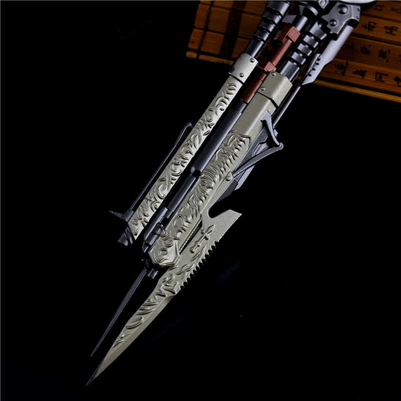 生死狙击英雄级武器 末日审判-海妖 魔爪末日审判合金枪模型20cm