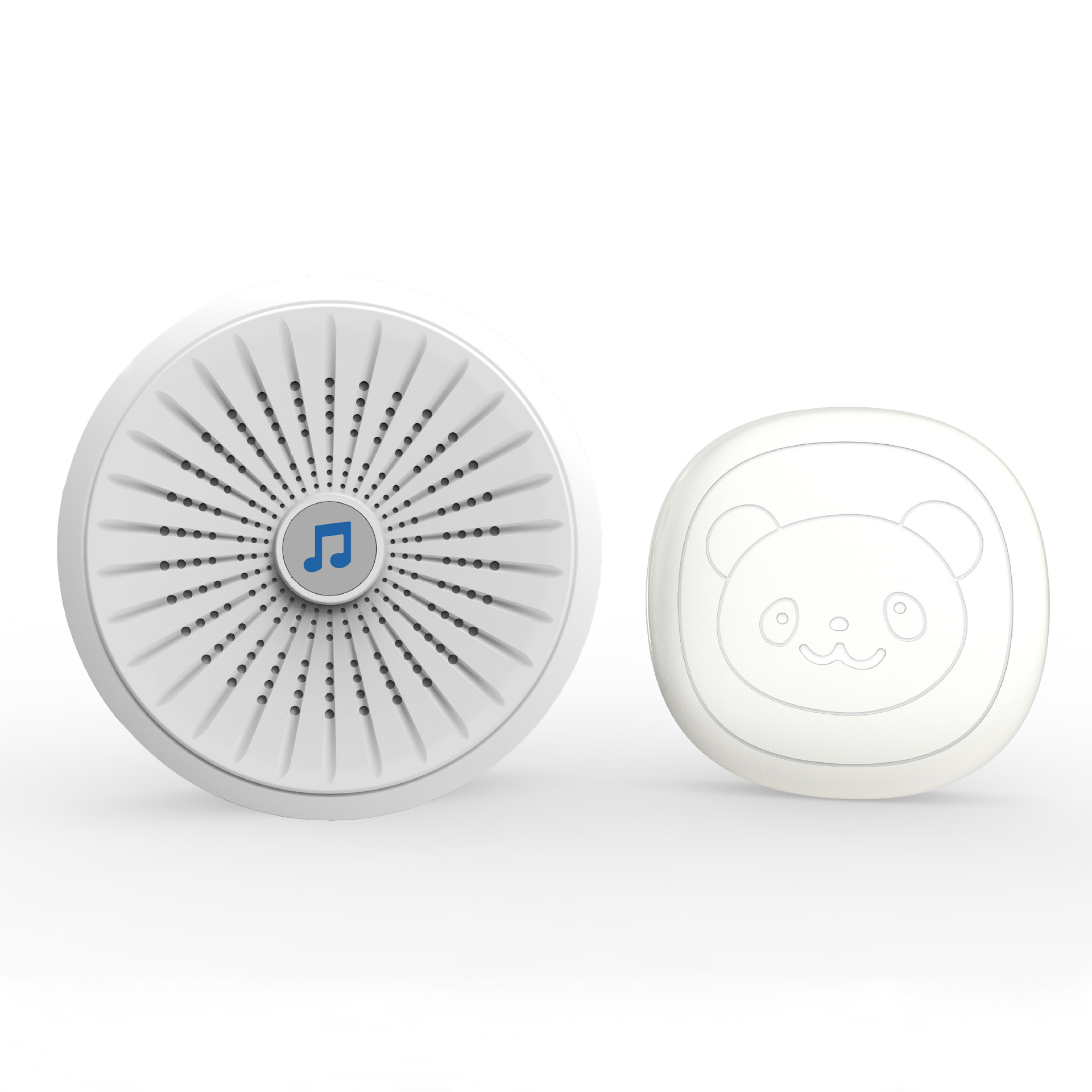 无线狗狗门铃 圆形 遥控 防水 触摸按钮 呼叫器 叮咚机 欢迎光临