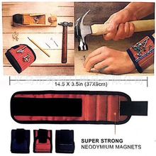 三排五排磁力磁腕带工具包电工配件磁铁捡拾器吸附螺丝磁性手腕带