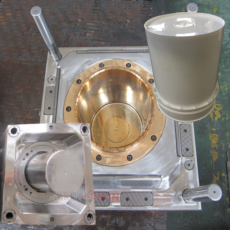 供应大中小塑料桶模具包装桶涂料桶密封带盖水桶注塑模具开模厂家