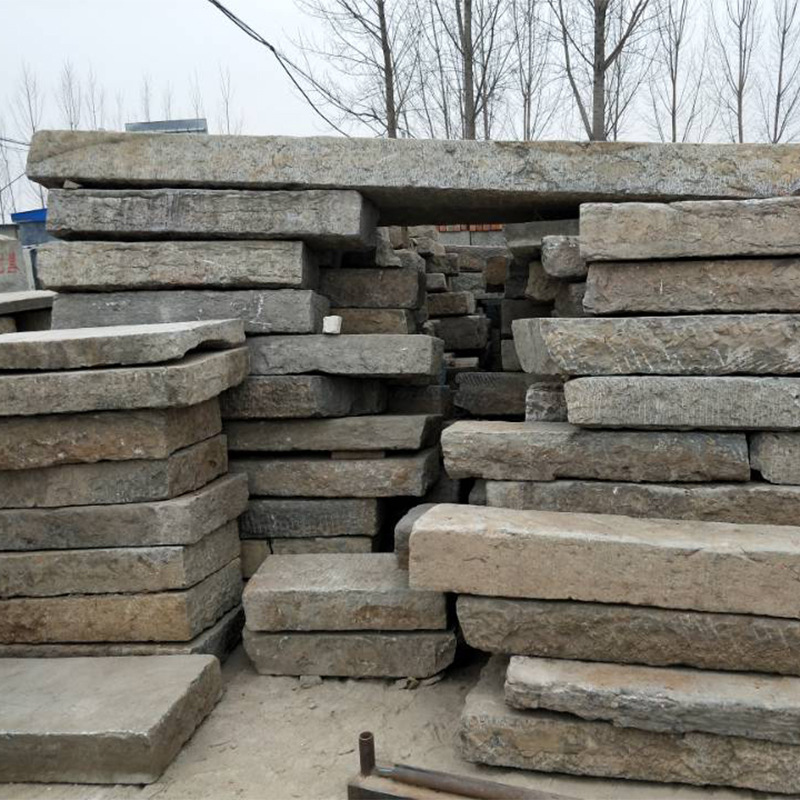 厂家批发古建石材青石老旧石条 曲阳雕刻厂家各种铺路石老旧石板