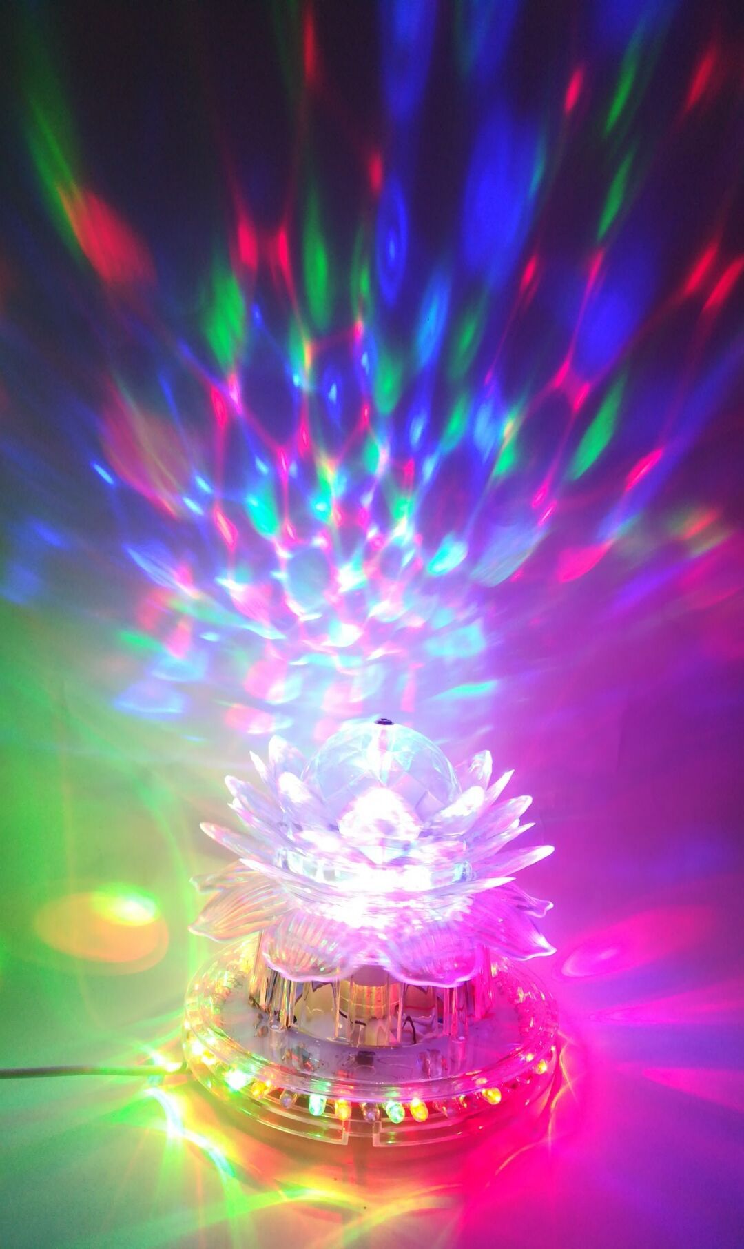 小太阳莲花魔球 梦幻七彩闪光舞厅酒吧装饰投影灯光 水晶莲花led