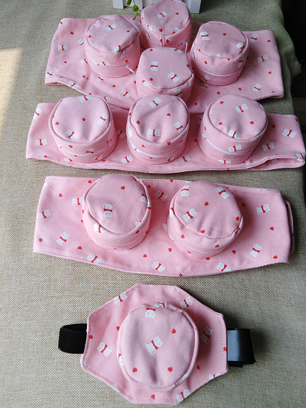 加厚纯铜随身灸 艾灸盒布套无烟颈肩膝盖艾灸衣 艾灸布套批发