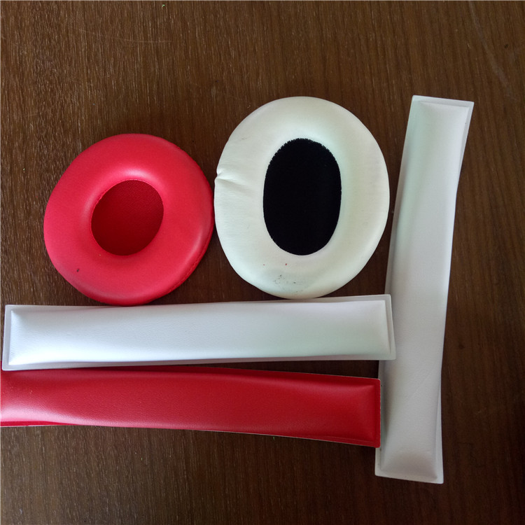 东莞市辉晟海绵耳套厂家生产pu柔纹皮耳套/仿皮耳套/磨砂皮耳套,蛋白