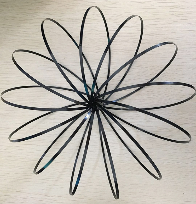 流行玩具黑色创意减压魔术手环流体花样变形铁圈减压锻炼玩具手环