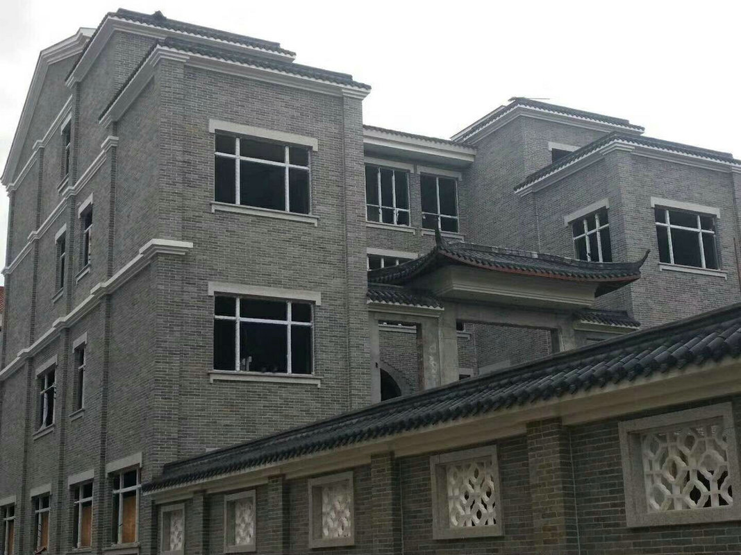 米黄色外墙劈开砖 陶土劈开砖 精美别墅外墙砖 仿古砖劈开砖