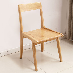 实木餐椅北欧椅子单人成人现代简约美式餐桌家用餐厅靠背休闲凳子