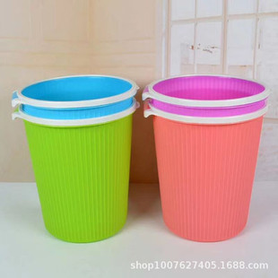 厂家直销创意 简约储物桶 大号家用 办公室 新款塑料垃圾桶 纸篓