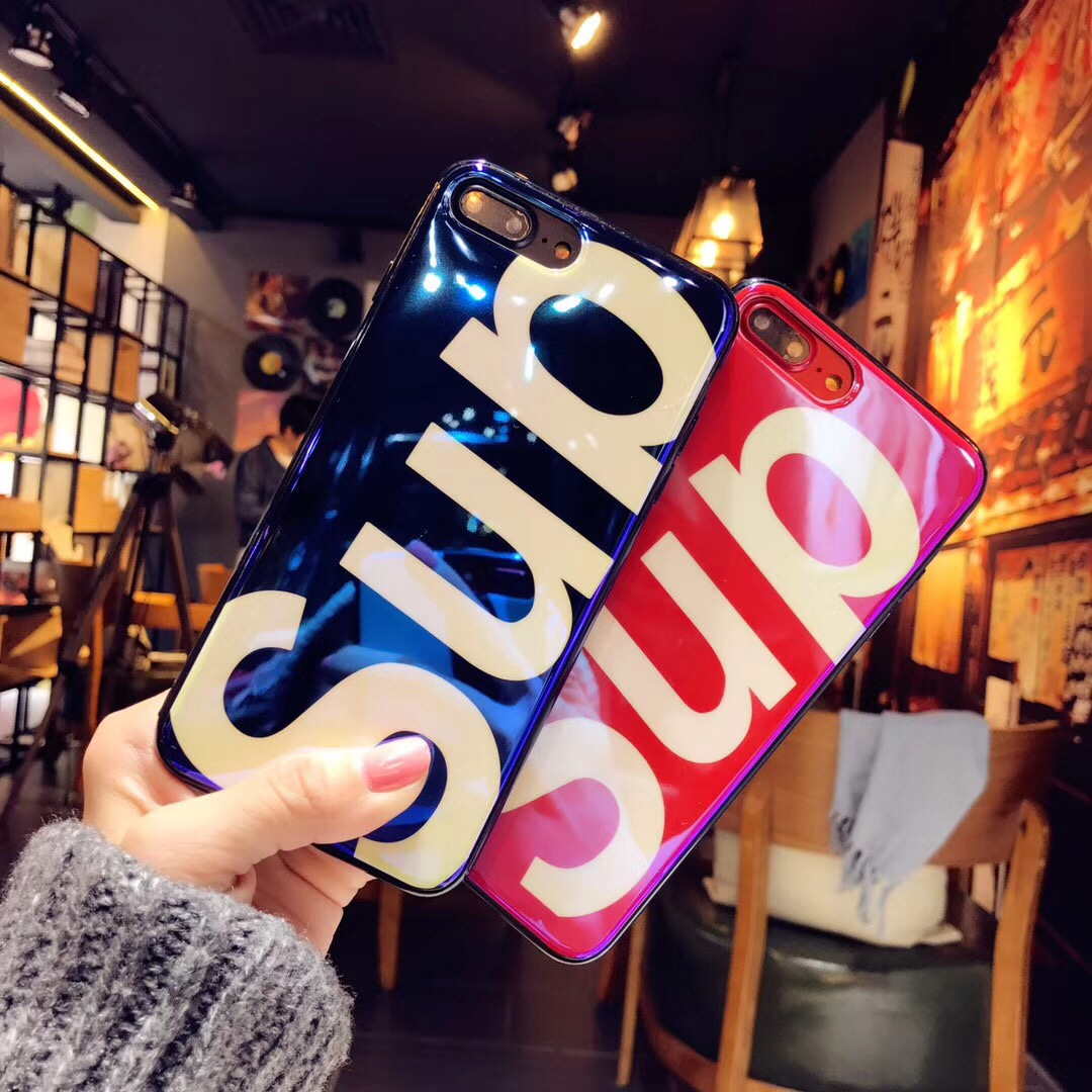 iphone7蓝光imd烤瓷光面sup潮牌6plustpu大牌sup字母手机壳