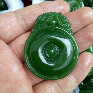 玉器高仿和田玉碧玉如意貔貅等吊坠多款挂件 昆仑碧玉外蒙料玉佩