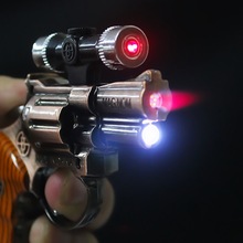 权926红外线电筒防风打火机 激光照明双用充气打火机枪 创意收藏