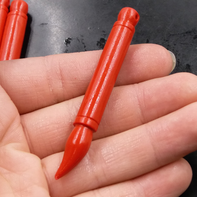 平价玉器 红色朱砂文昌笔吊坠 挂件朱砂金榜题名小毛笔