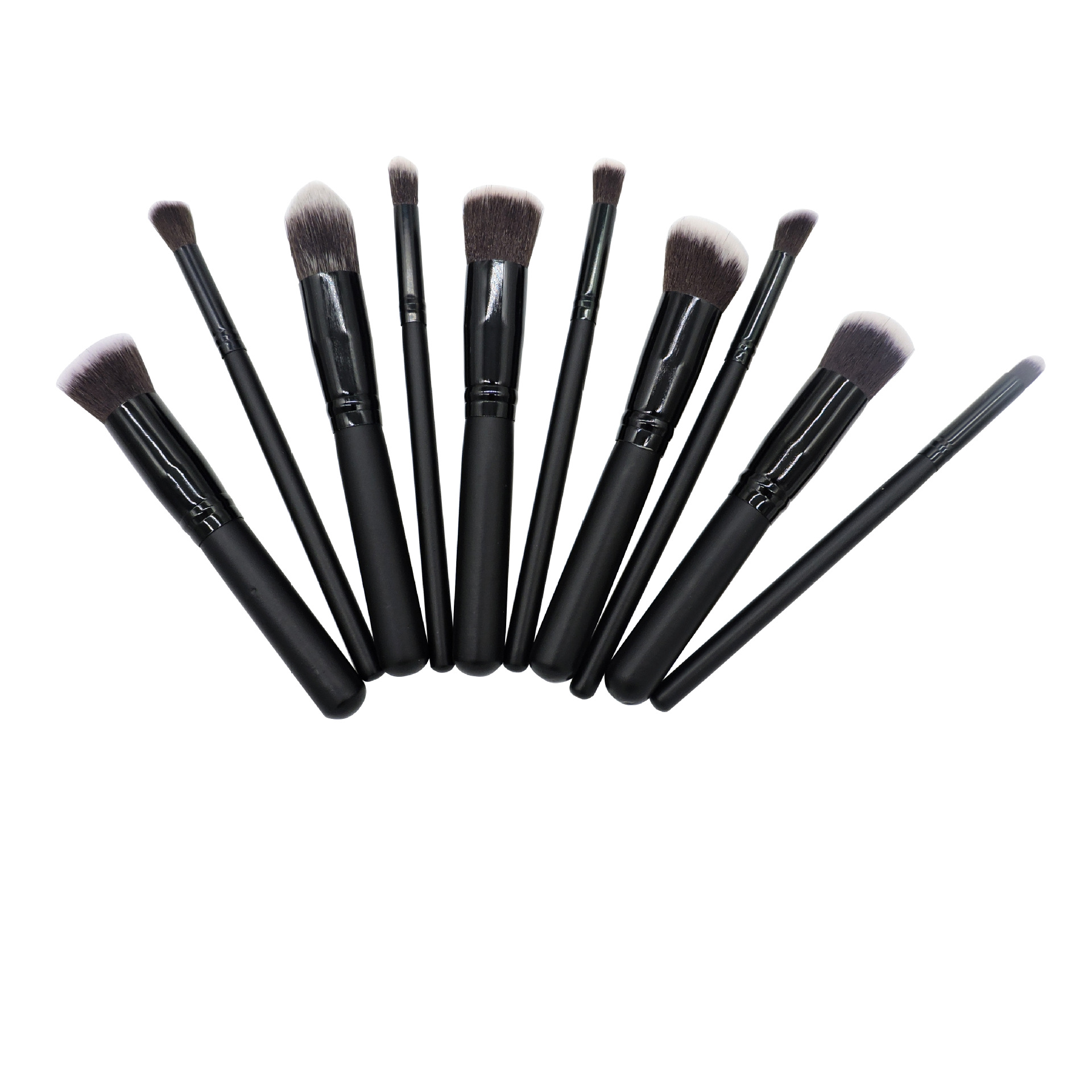 厂家现货10支5大5小化妆刷套装便携式美妆工具高档木柄化妆刷大款