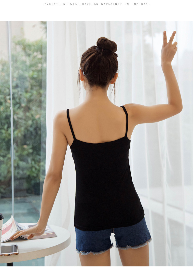 莫代尔小吊带背心女短款修身春夏百搭韩版上衣打底内搭紧身吊带衫