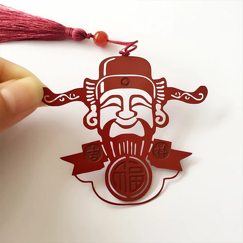 财神爷中国风古典书签财神爷吉祥如意新年礼物书签