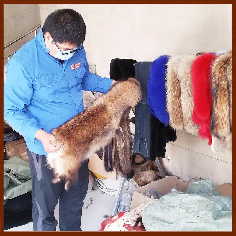 工厂 真貉子毛领黑色 白色 貉子染色毛领 粉色 棉衣毛领