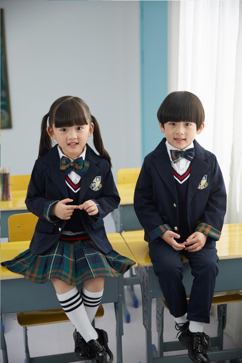 春季幼儿园园服校服小学生儿童演出服西装毛线背心四件套英伦套装