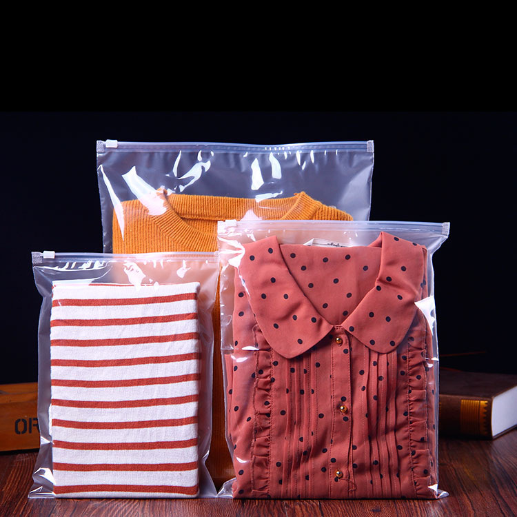 pe服装拉链袋大衣棉衣密封包装塑料透明自封袋小号免费设计