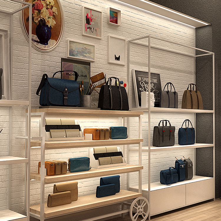 品牌专卖店包包货架展示架 多层钱包陈列架高档柜包包铁艺展示架