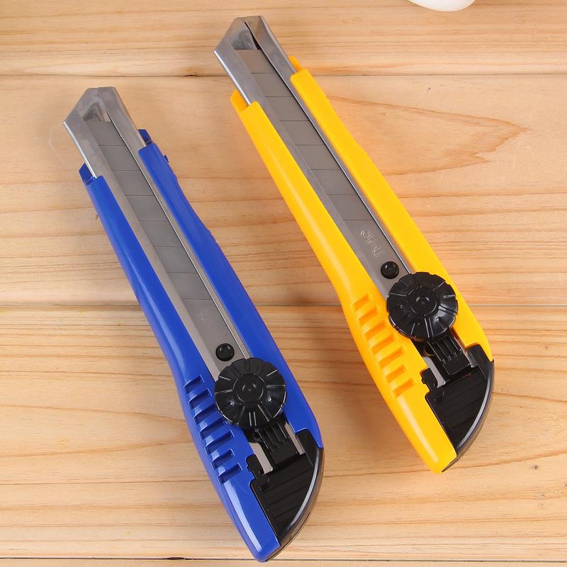 得力2043大号美工刀 锋利裁纸刀美术刀 手工刀切纸刀送两刀片批发