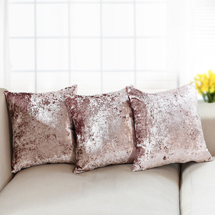 新款促销纯色绒布抱枕北欧风格加厚割绒靠垫沙发抱枕办公室腰靠套