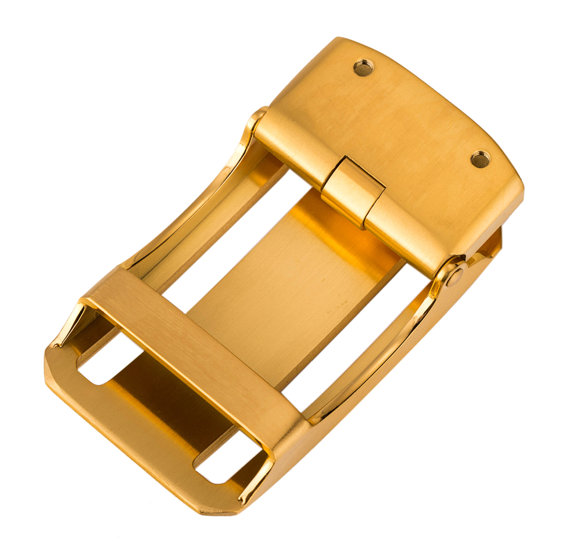 304不锈钢拉丝亮面自动扣男士皮带扣耐磨防过敏钢扣腰带头3.55cm