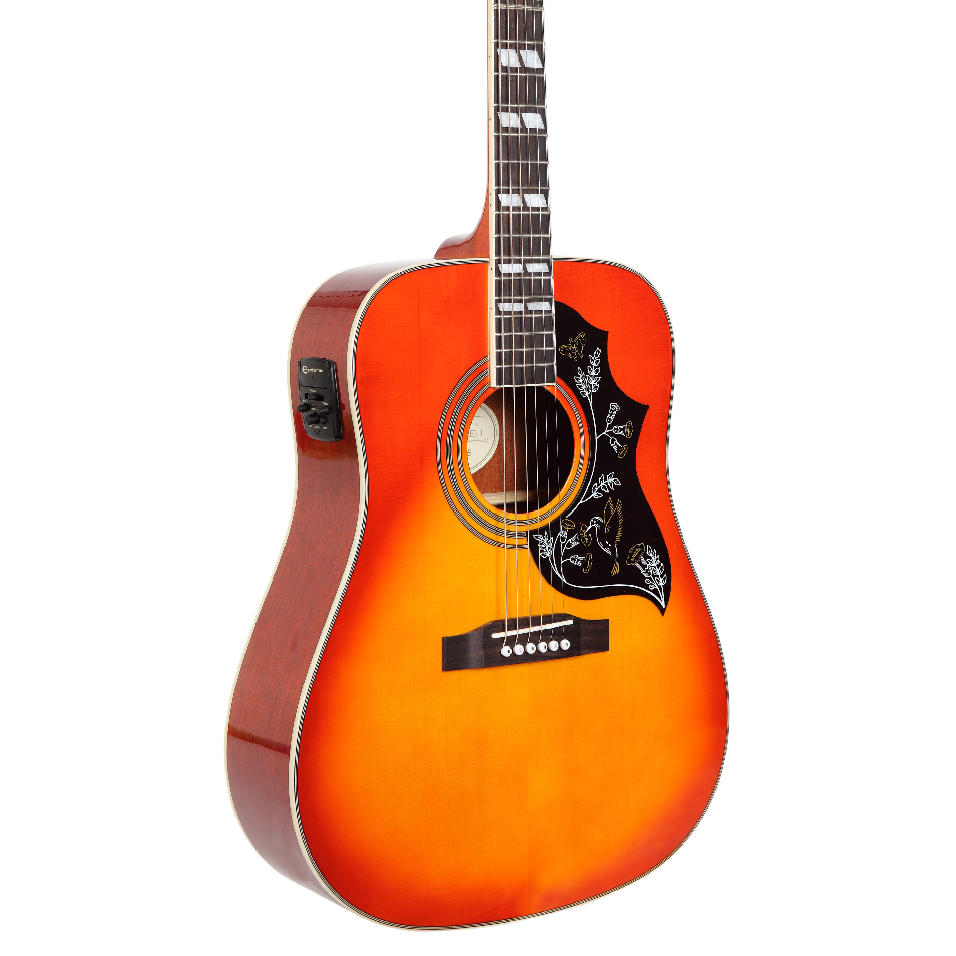 epiphone hummingbird蜂鸟dove pro鸽子单板电箱民谣吉他