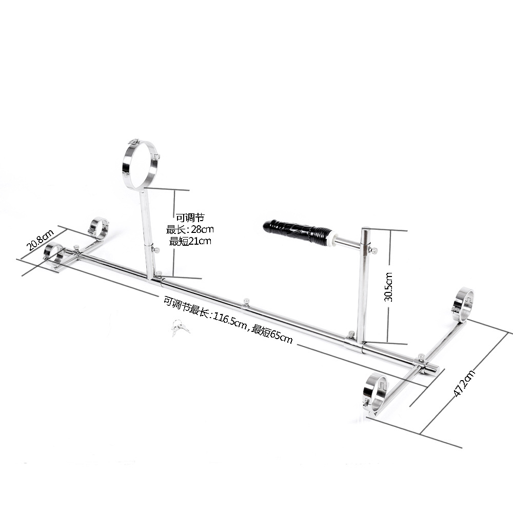 不锈钢阳具架子插销锁手脚铐项圈拘束架男女狗奴另类情趣用品