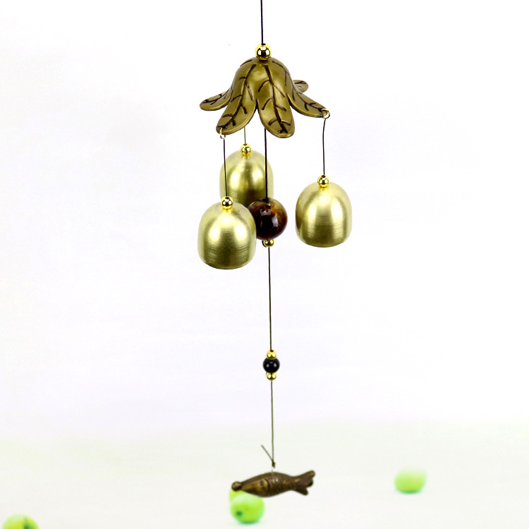 复古合金风铃挂饰风铃景区麻绳宝葫芦风铃古典家居门店挂件批发