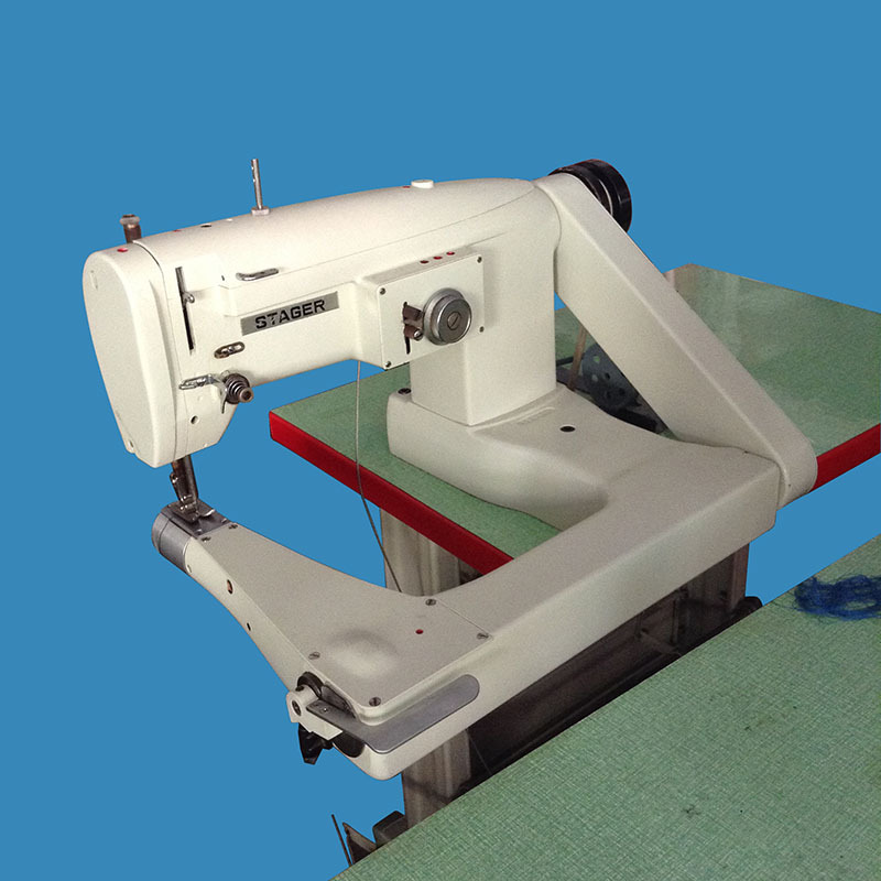 二手工业缝纫机 原装进口stager曲臂人字车 下送两点人字车