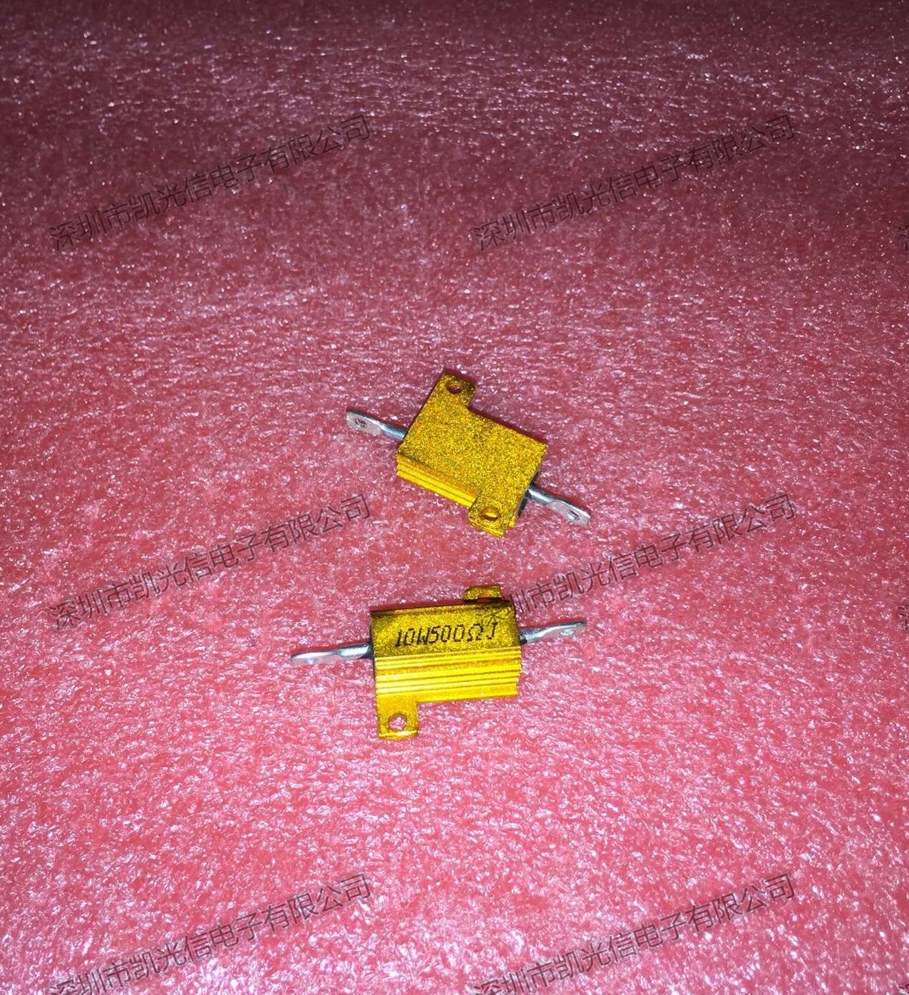 黄金铝壳电阻rx2410w500欧10w500rj500Ωj功率金属汽车电阻