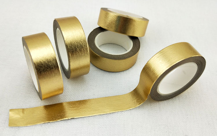 金唛15mm宽diy纸胶带 烫金日本和纸胶带 手撕金色创意金色胶纸