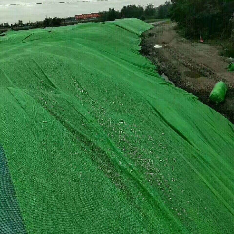 厂家直销加密绿色遮阳网3针防尘盖土网绿丝工地绿化网新料pe