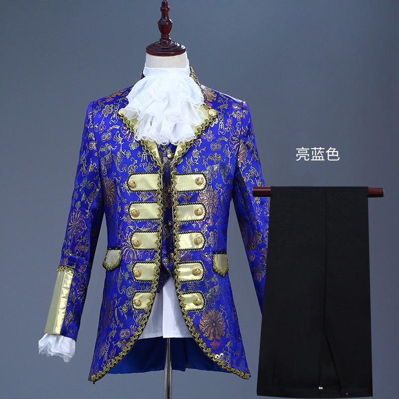 男士欧洲宫廷礼服演出服白马王子舞台复古欧式话剧表演服装成人款