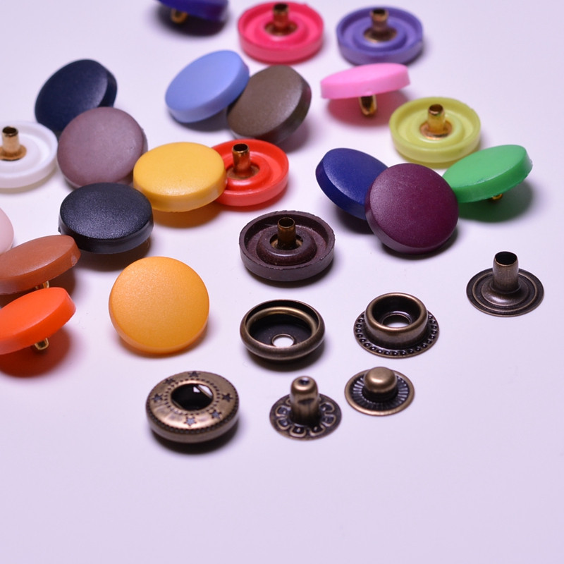 尼龙彩色四合扣纽扣羽绒服按扣棒球服暗扣子母扣圆形钮扣服装辅料