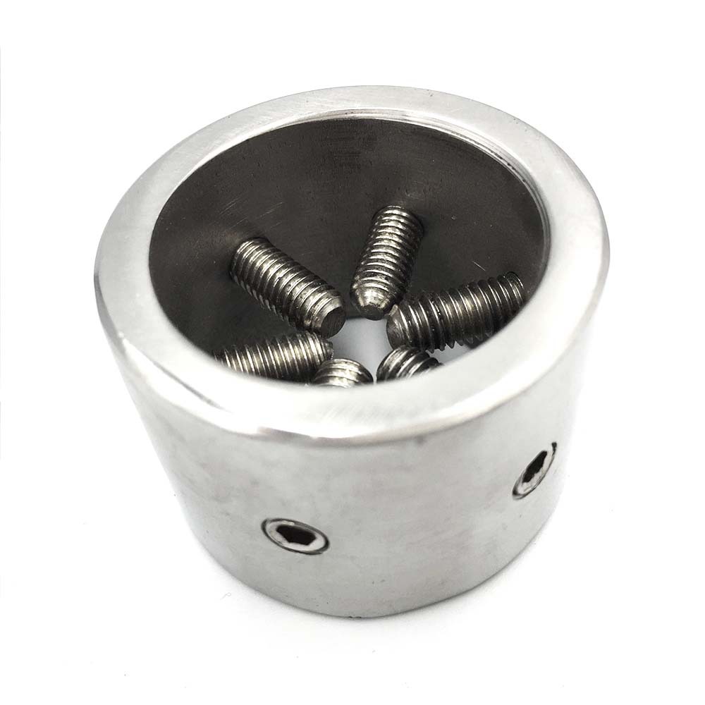 成人用品代理男贞操装置贞操锁笼子香港黑帝不锈钢阴囊挤压器