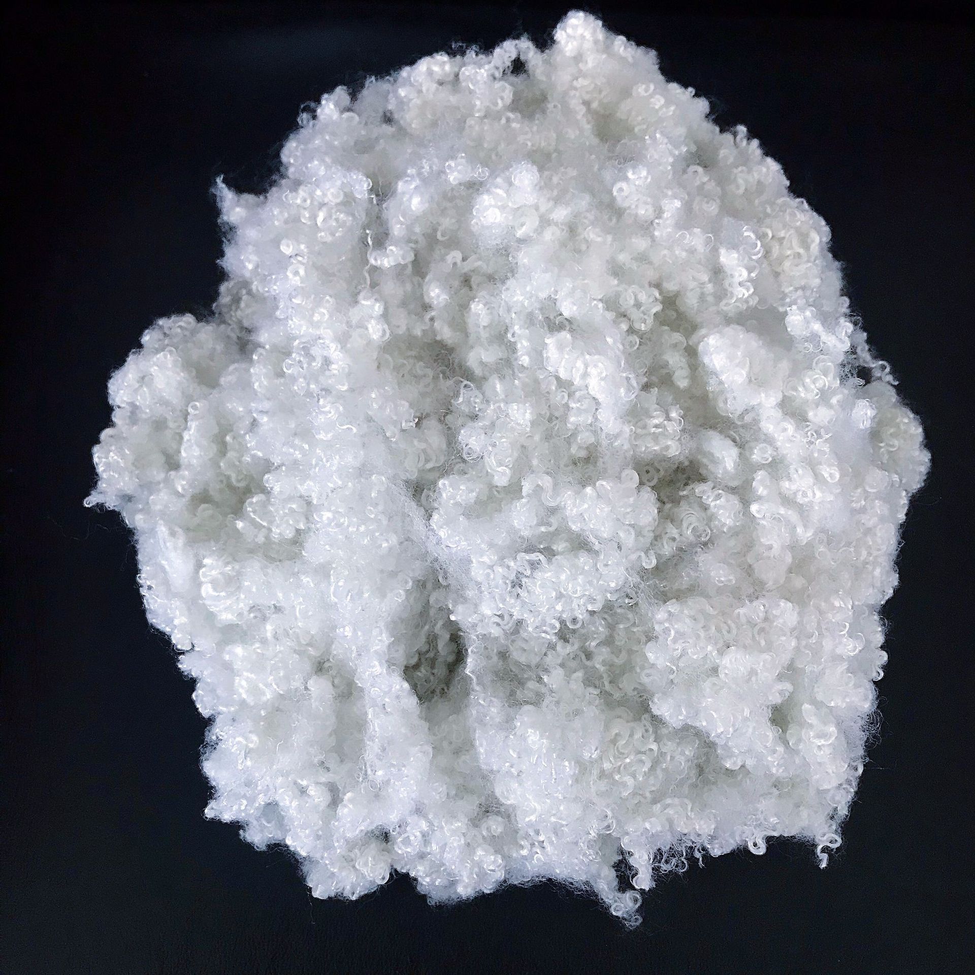 【厂家批发】再生涤纶三维中空聚酯短纤维 3d×51 加硅