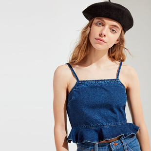 牛仔吊带衣