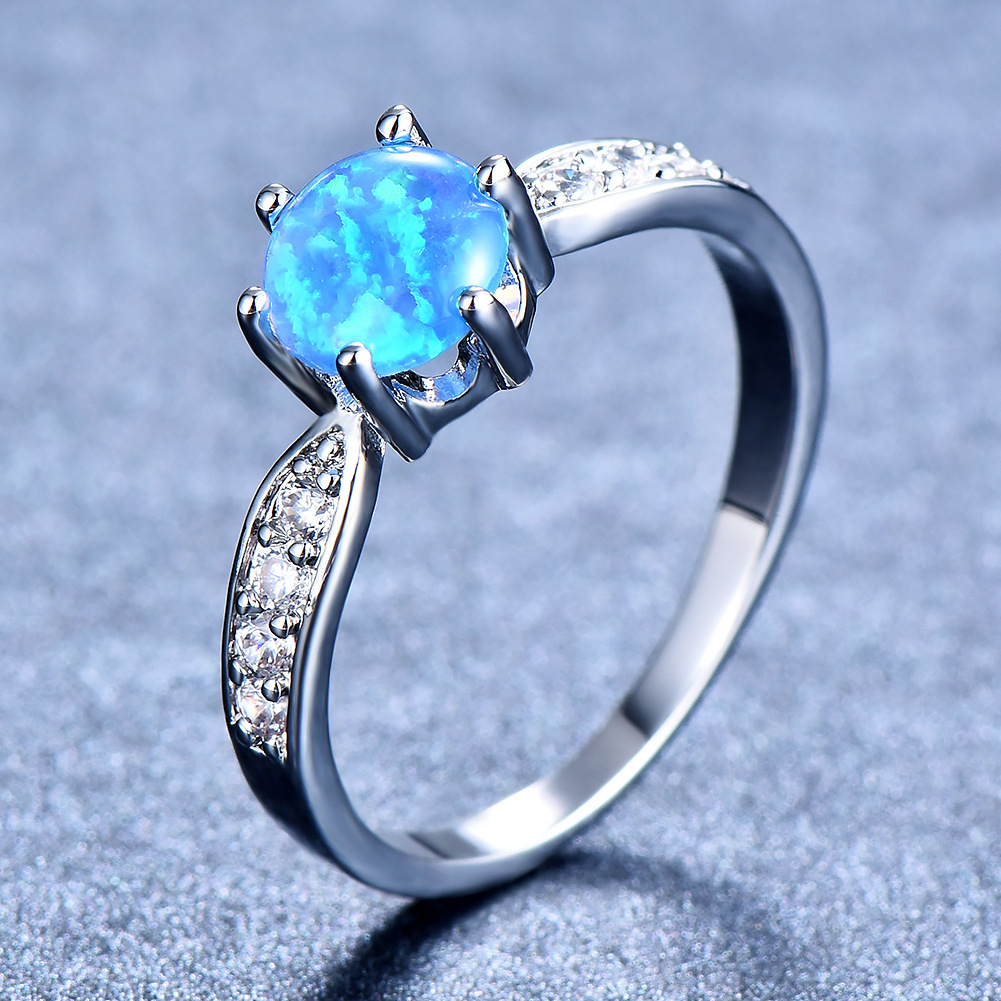 速卖通亚马逊货源热销 澳宝女款六爪指环 精美简约戒指 一件代发