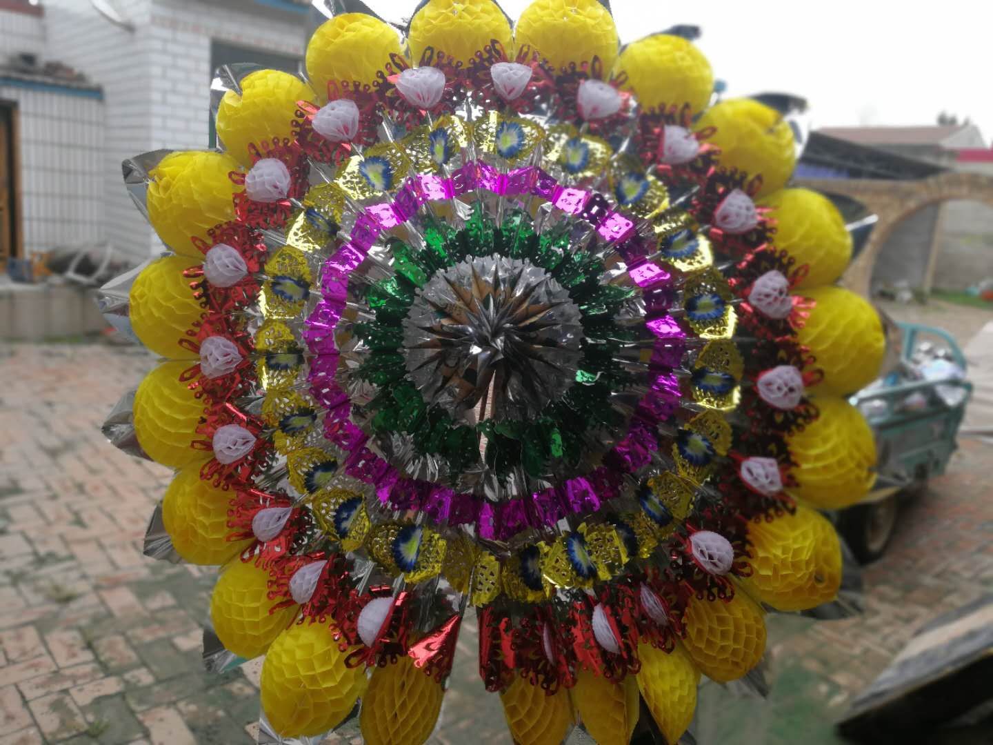 殡葬用品 纸扎纸活金宝篮 花篮 元宝盆 金条 聚宝盆祭祀用品佛教