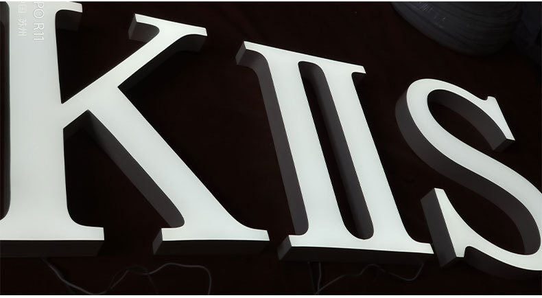 led树脂发光字厂家定制门头招牌灯箱发光字无边亚克力迷你发光字